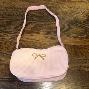 Pink Purse with gold bow detail